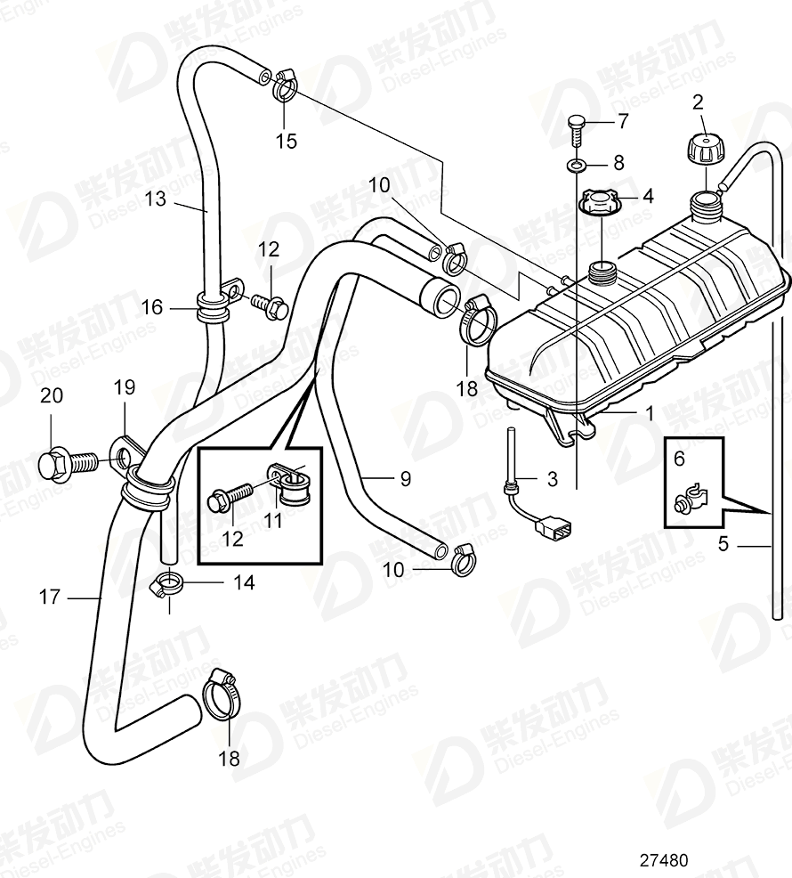 volvo penta Cover 21661791 Drawing volvo penta Cover 21661791 Drawing